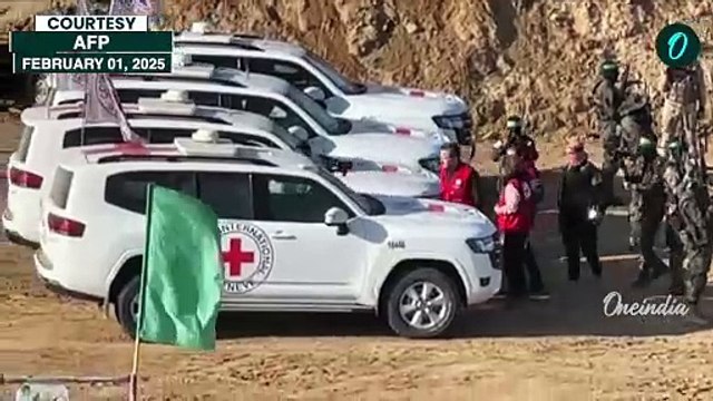 VIDEO | Hamas Releases Three Israeli Hostages | Watch the Moment Hostages Are Handed Over