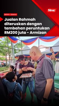 Jualan Rahmah diteruskan dengan tambahan peruntukan RM200 juta - Armizan