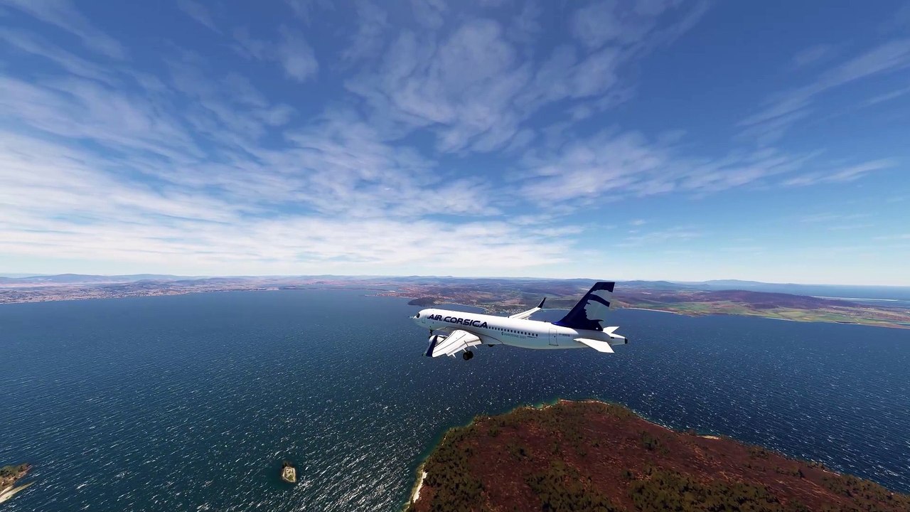 Graceful Landing Air Corsica A320neo at Hobart International Airport (YMHB), Hobart, Australia