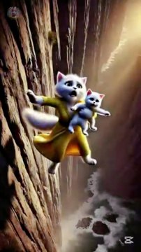 Rabbit saves lost kitten || खरगोश ने खोये हुए बिल्ली के बच्चे को बचाया |🐰 #RabbitRescue #CuteAnimals #AnimalRescue #shortsfeed