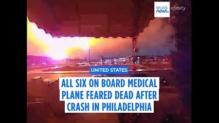 Medevac plane with six on board crashes in Philadelphia, number of fatalities unknown