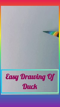 Duck Easy Drawing|Duck with S|step by step drawing cute duck|#drawing| #easydrawing|#children|#kids