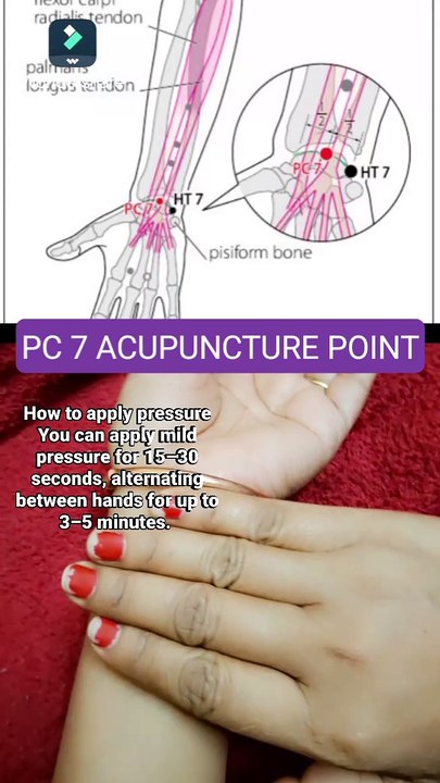 The P7 acupuncture point   pressure to the P7 point can help improve blood flow and relax muscles.