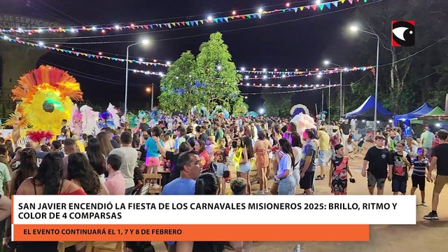 San Javier encendió la fiesta de los Carnavales Misioneros 2025 brillo, ritmo y color de 4 comparsas