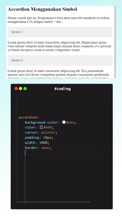 Simple Accordion Menu #html #css