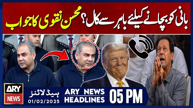 No phone call yet comes from US: Mohsin Naqvi - ARY News 5 PM Headlines - 1st Feb 2025