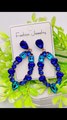 Imported Gleaming Sapphire Circle Earrings – Bold & Elegant Lightweight & Comfortable For All-day Wear.