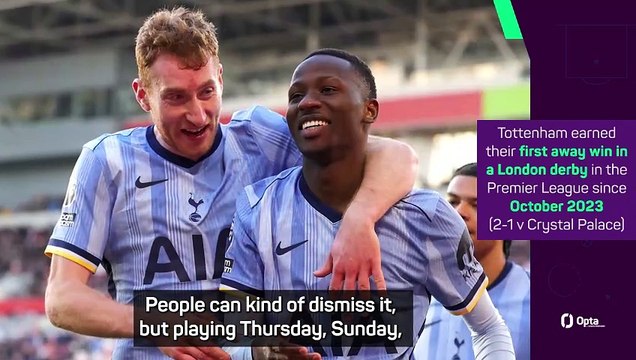 Postecoglou celebrates 'significant' Spurs victory over Brentford