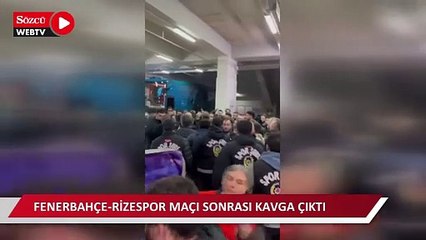 Fenerbahçe kafilesi ile Rizespor kafilesi arasında kavga çıktı