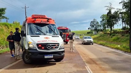 Pai e filha se envolvem em acidente na BR-163; Passageira fica ferida