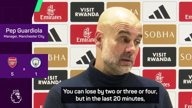 Guardiola explains how City lost their way in 5-1 defeat to Arsenal