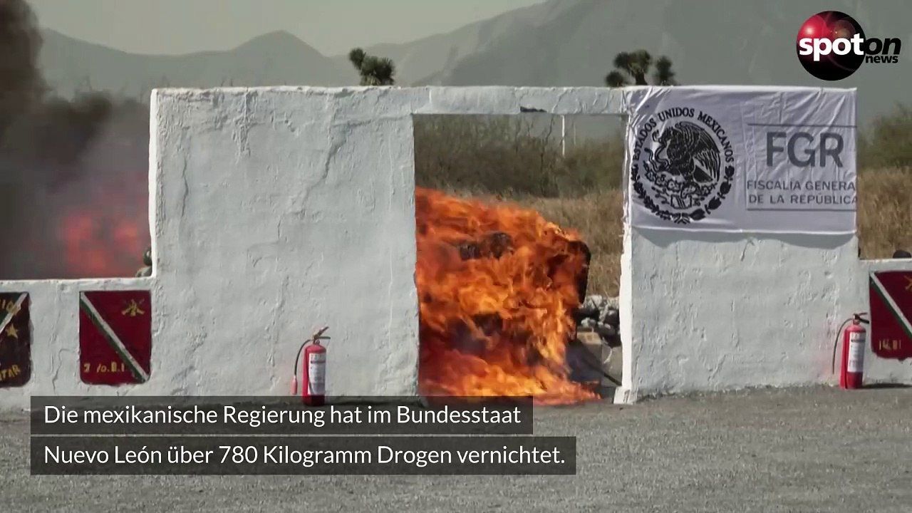 Mexiko verbrennt 780 Kilogramm Drogen