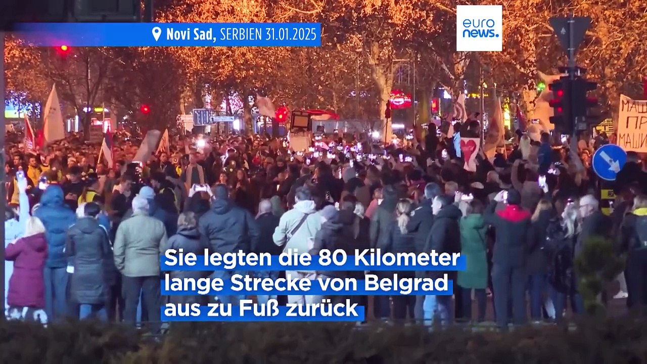 Serbien: Demonstranten nach zwei Tagen in Novi Sad angerkommen
