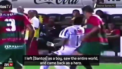 Neymar cries tears of happiness after rejoining boyhood club Santos