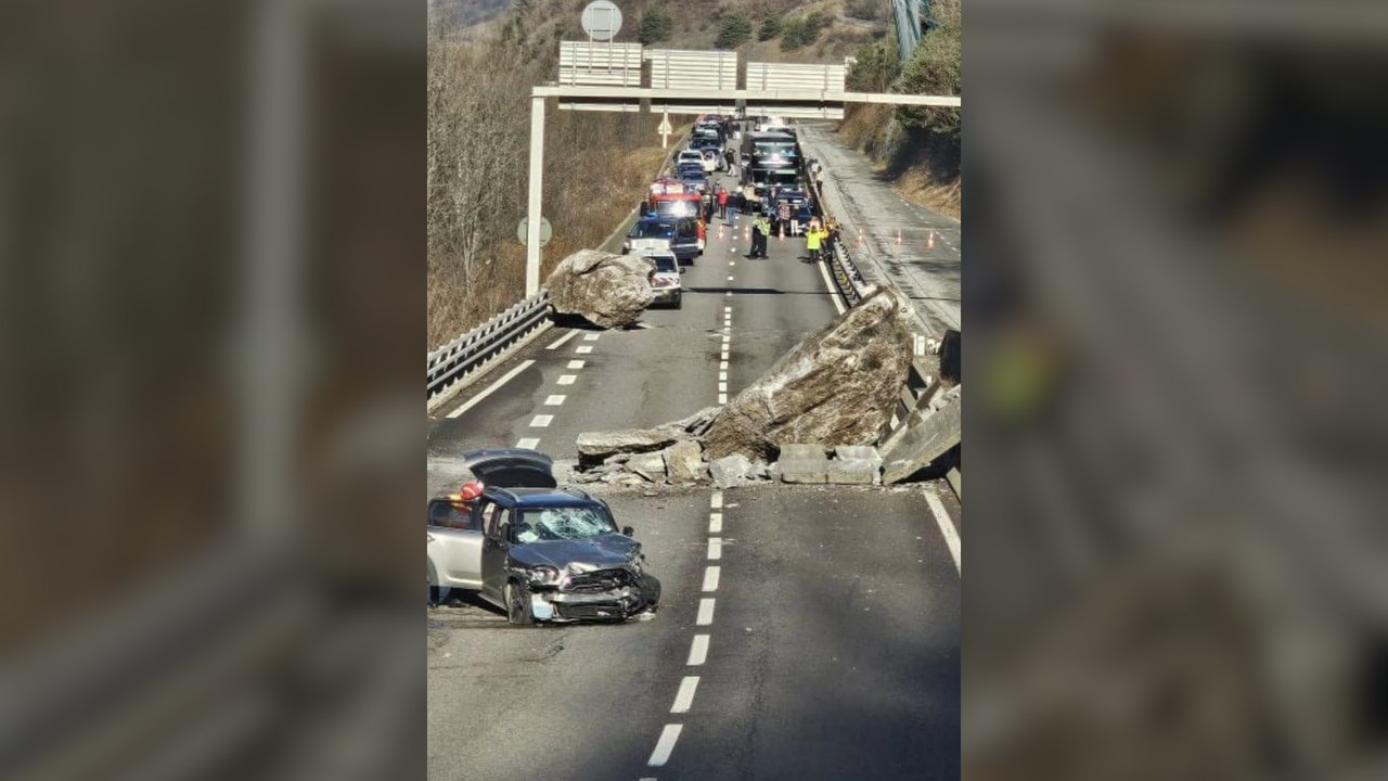Après un éboulement rocheux en Savoie, la circulation saturée vers les stations de ski