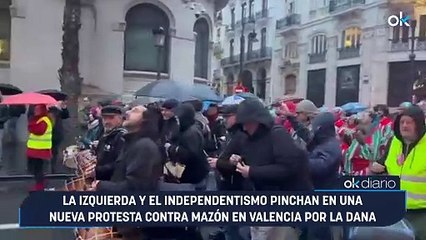 La izquierda y el independentismo pinchan en una nueva protesta contra Mazón en Valencia por la DANA