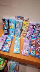 Cartoon Printed Dual Sided Pencil Box with Calculator Compass Magnetic Pencil Box