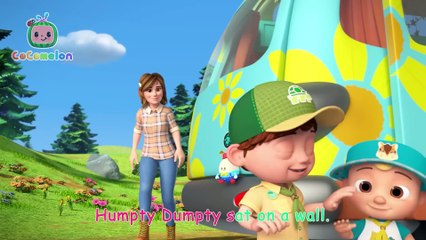 JJ's Humpty Dumpty Outdoor Chase Song! Catch the Toy Egg! 🥚 _ CoComelon Nursery Rhymes & Kids Songs