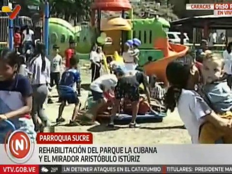 Habitantes de Gramoven son beneficiados con la recuperación de espacios públicos en la pquia. Sucre