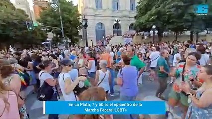 Fotos | En La Plata, 7 y 50 es el punto de encuentro por la Marcha Federal LGBT+