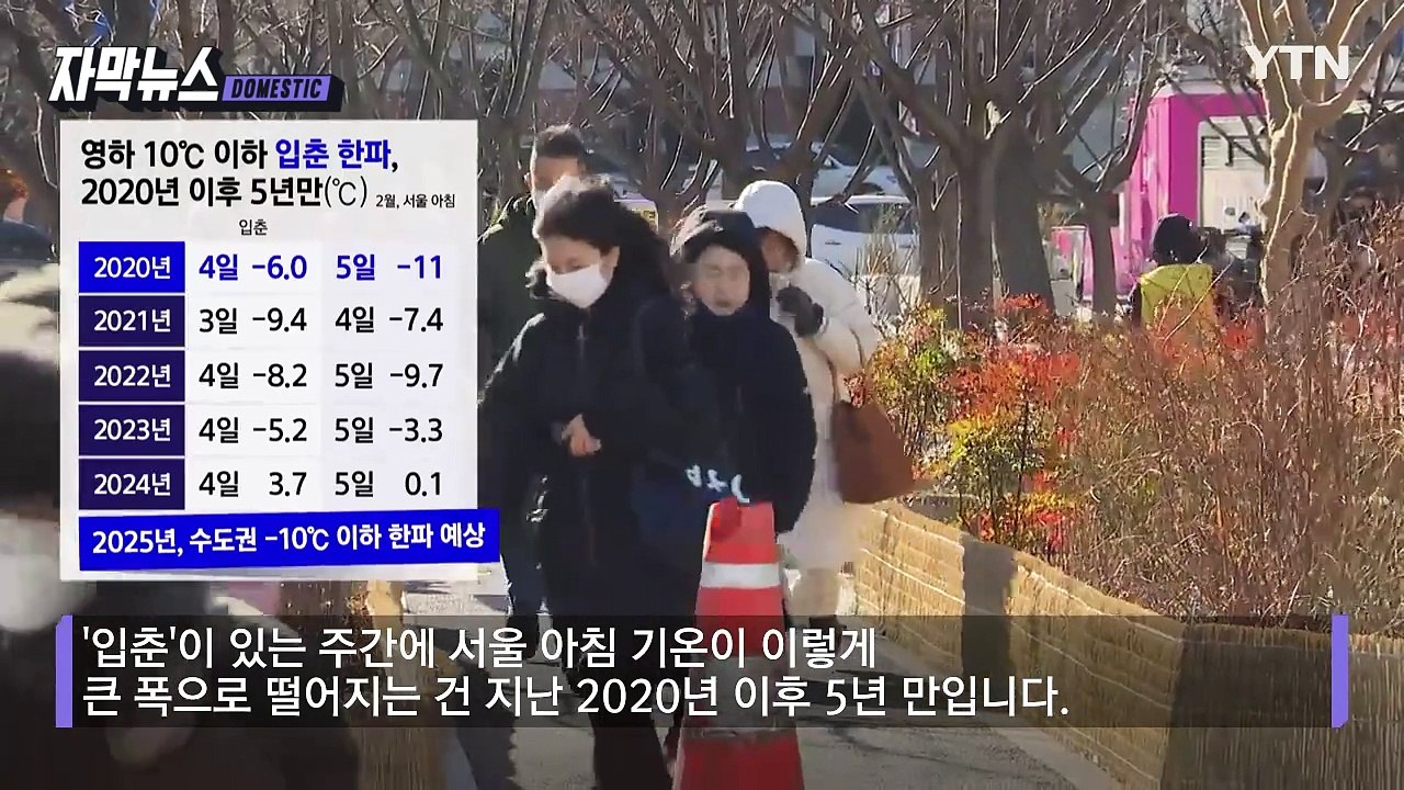 [자막뉴스] 5년 만의 '입춘 한파'...기온은 '곤두박질' / YTN