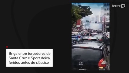 Briga entre torcedores de Santa Cruz e Sport deixa feridos antes de clássico