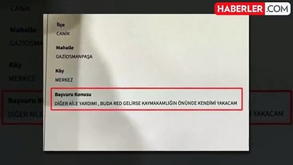 Verdiği dilekçeye açık açık yazdı: Kaymakamlık önünde kendimi yakacağım