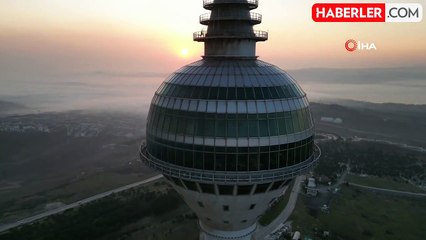 Büyükçekmece'de Sis İçinde Kartpostallık Gün Batımı