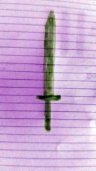 Spada grande verde per Davide