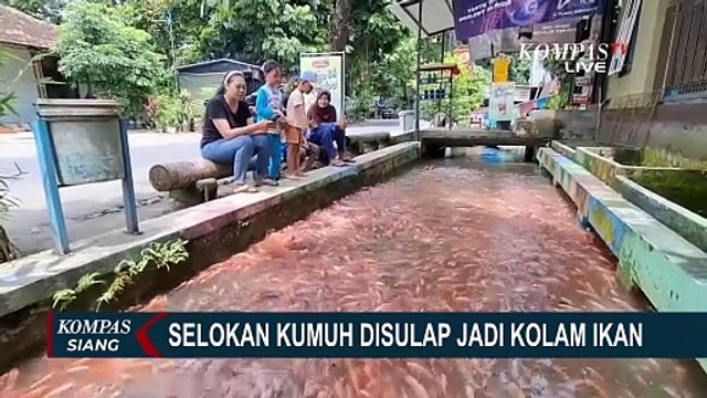 Kelompok Pemuda di Blitar Sulap Selokan Kumuh Jadi Wisata Edukasi Kolam Ikan