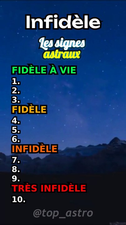 Le signe astro le plus INFIDÈLE 🐍