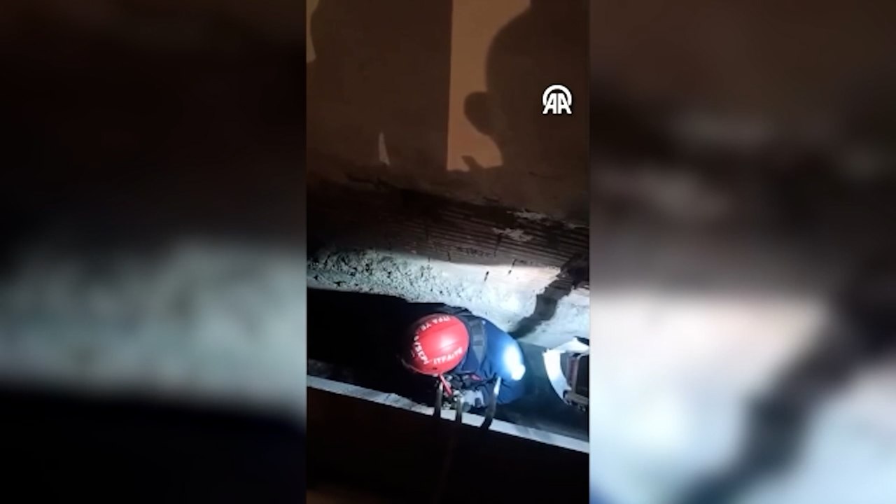 Havalandırma boşluğunda mahsur kalan güvercini itfaiye ekipleri kurtardı