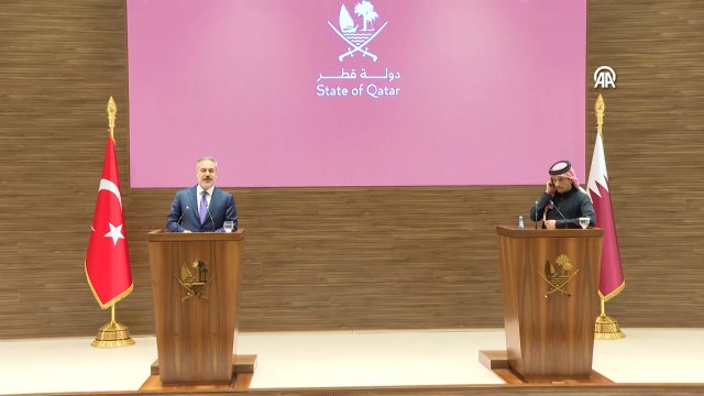 Dışişleri Bakanı Hakan Fidan, Katarlı mevkidaşı Al Sani ile ortak basın toplantısında açıklama yaptı