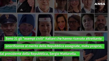 Mattarella premia 31 "premi civili"