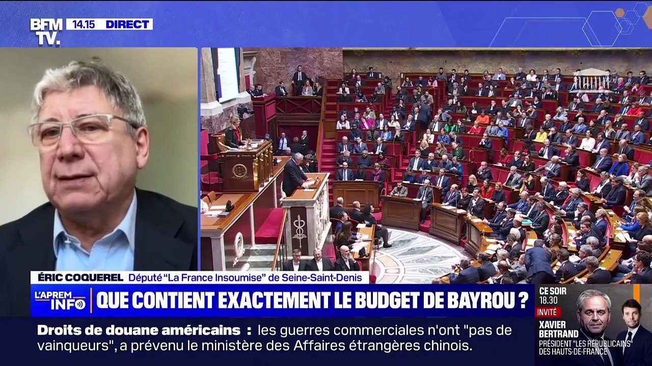 "C'est un budget beaucoup plus austéritaire", déclare Eric Coquerel, député La France Insoumise