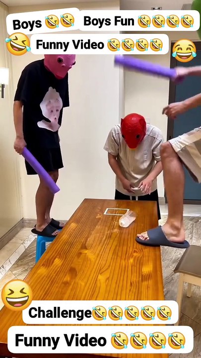 Some boys are playing a game together which is very funny to watch #funny #fun #korean