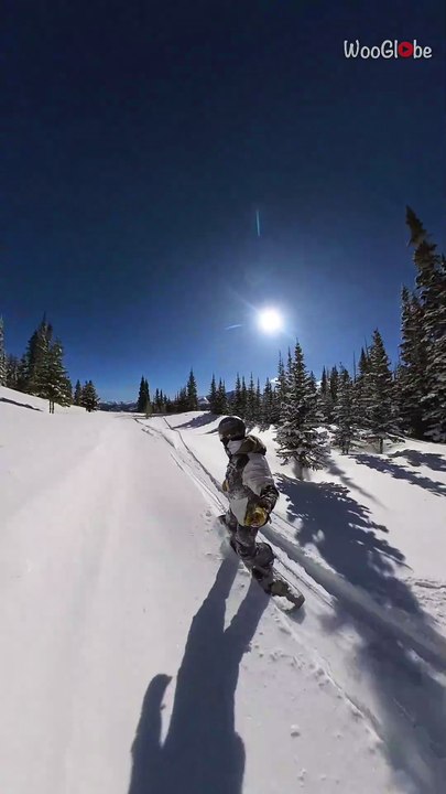 Skier crashes on the snow after trying to brave a jump in the ski track *Ski Fail*