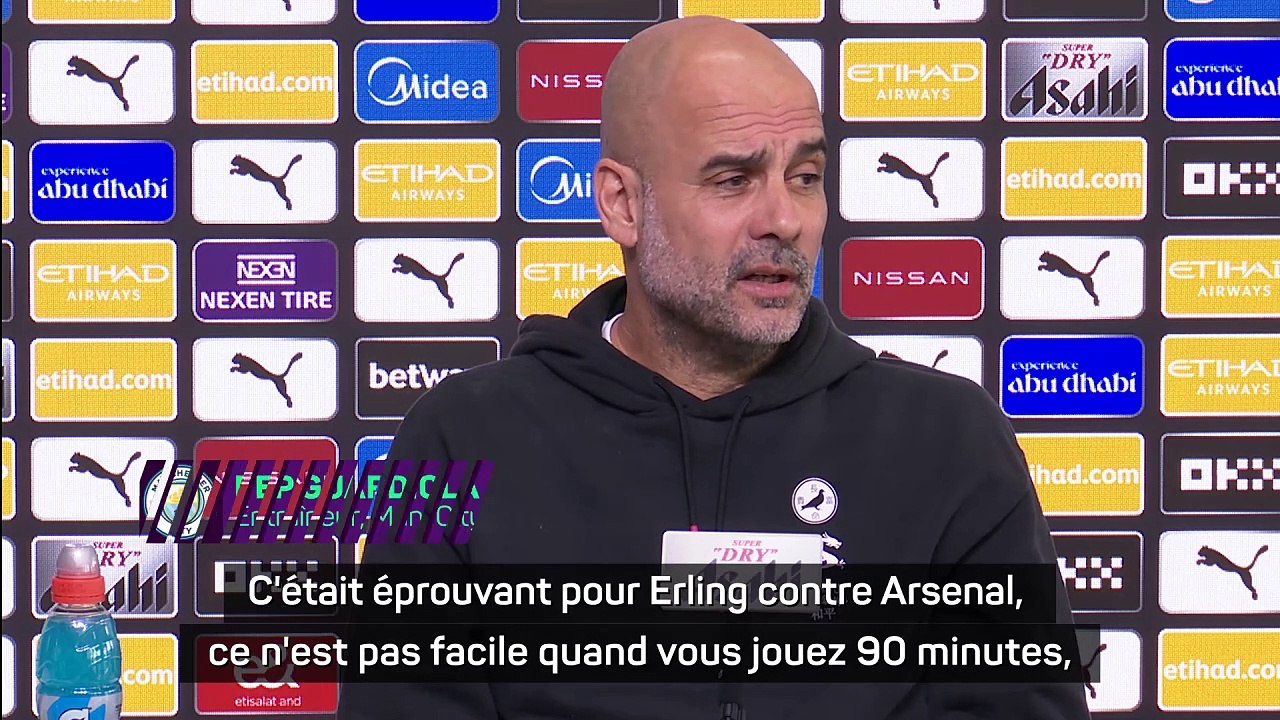 Manchester City - Guardiola : “Erling ne pousse pas les défenseurs”