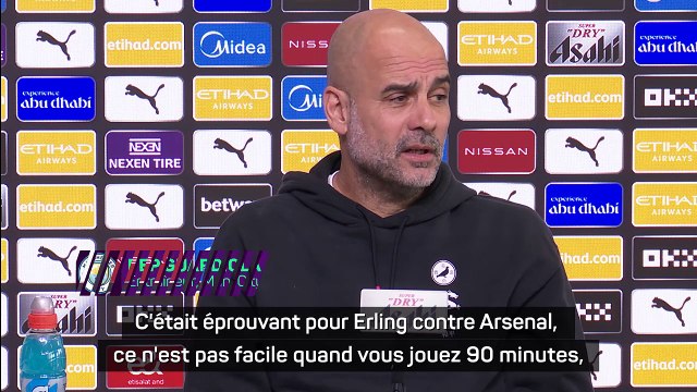 Manchester City - Guardiola : “Erling ne pousse pas les défenseurs”