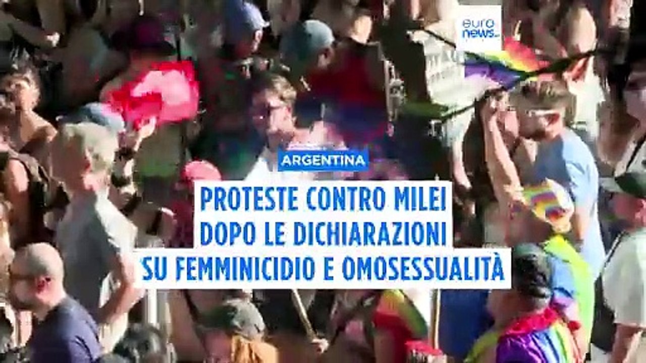 Argentina, proteste in tutto il mondo contro Milei per dichiarazioni su femminicidio e omosessualità