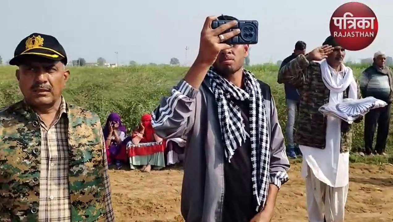 सैन्य सम्मान के साथ हुई कसाने का नगला के जांबाज नायब सूबेदार रामावतार सिंह  की अंत्येष्टि