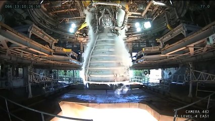 NASA Tests Artemis Moon Rocket Engine At Stennis Space Center