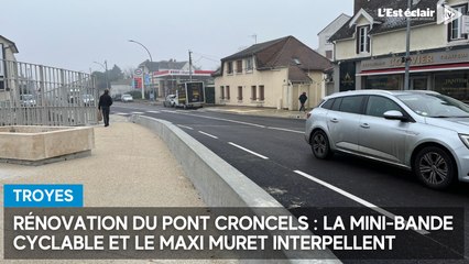 Rénovation du pont Croncels : la mini-bande cyclable et le maxi muret interpellent