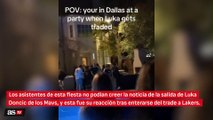 La reacción viral al trade de Luka Doncic en una pool party: hasta hubo gritos