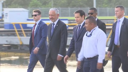 Marco Rubio llega a las esclusas de Miraflores
