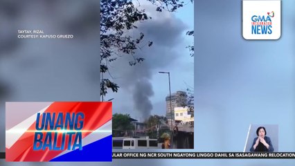 Sunog, sumiklab sa isang residential area sa Barangay San Juan | Unang Balita