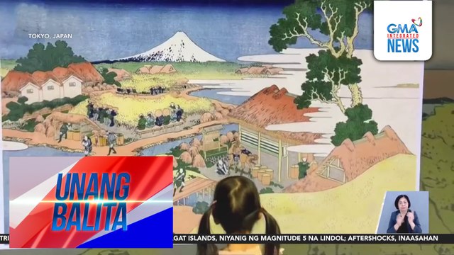 Mga obra ng Japanese artist na si Hokusai, ginawan ng immersive exhibit | Unang Balita