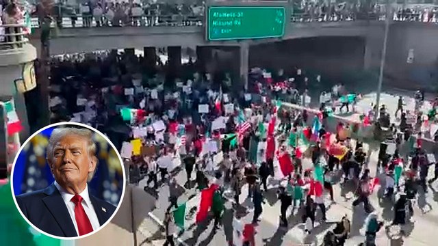 Trump: Bloquean carreteras en Los Ángeles en protesta contra redadas del gobierno a migrantes mexicanos