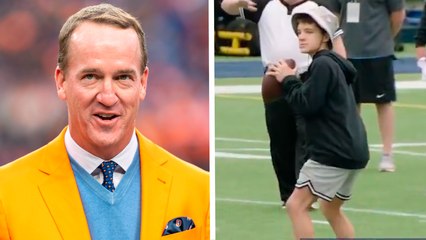 Peyton Manning: ¡Su hijo Marshall lanza pases perfectos en el Pro Bowl!