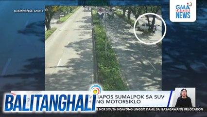 Rider, sugatan matapos sumalpok sa SUV ang minamanehong motorsiklo | Balitanghali